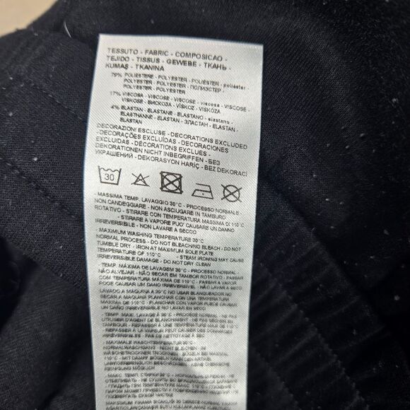 A/X Armani Exchange Black Sweatpants with Tapered Leg and Ankle Cuffs - Picture 9 of 12